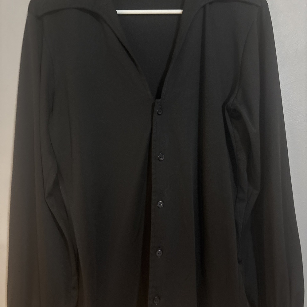 Vtg 70's EGO by Bond Street Men's Black Funky Wide Collar M 15-15 - Picture 3 of 8